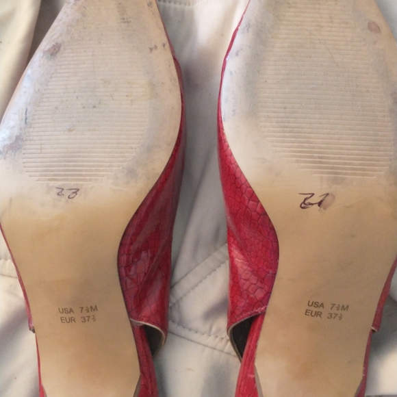 NINA Candy Red Slingback Heels - Picture 7 of 8